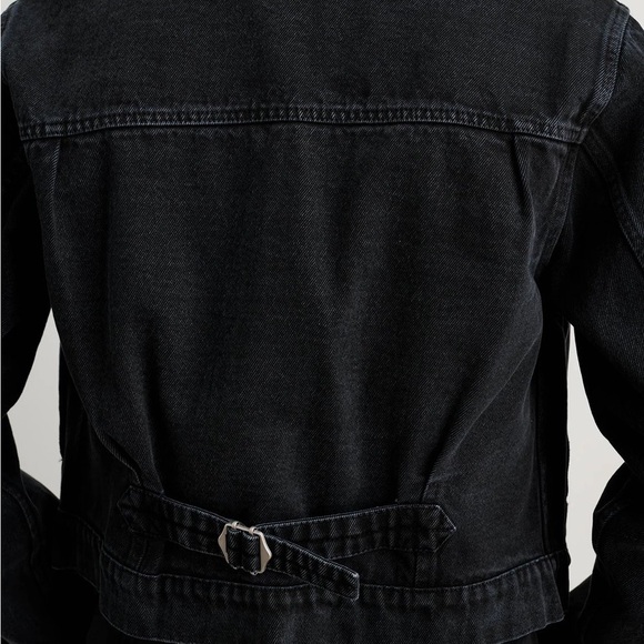 Alex Mill Trucker Jacket Washed Black Recycled Denim - Picture 3 of 6